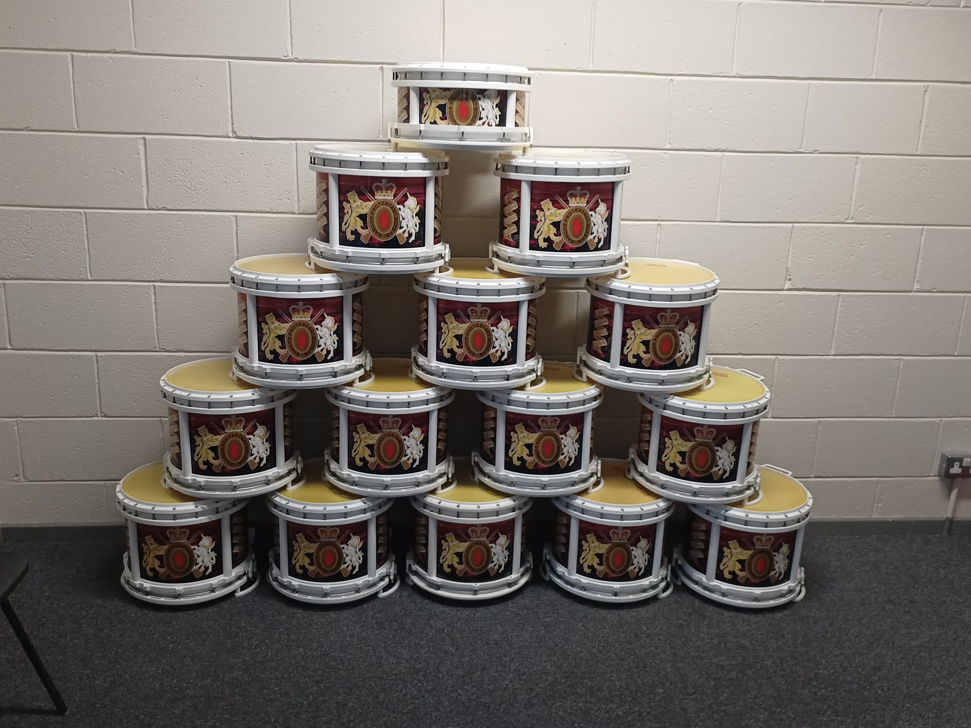 side marching drums stacked ni band services