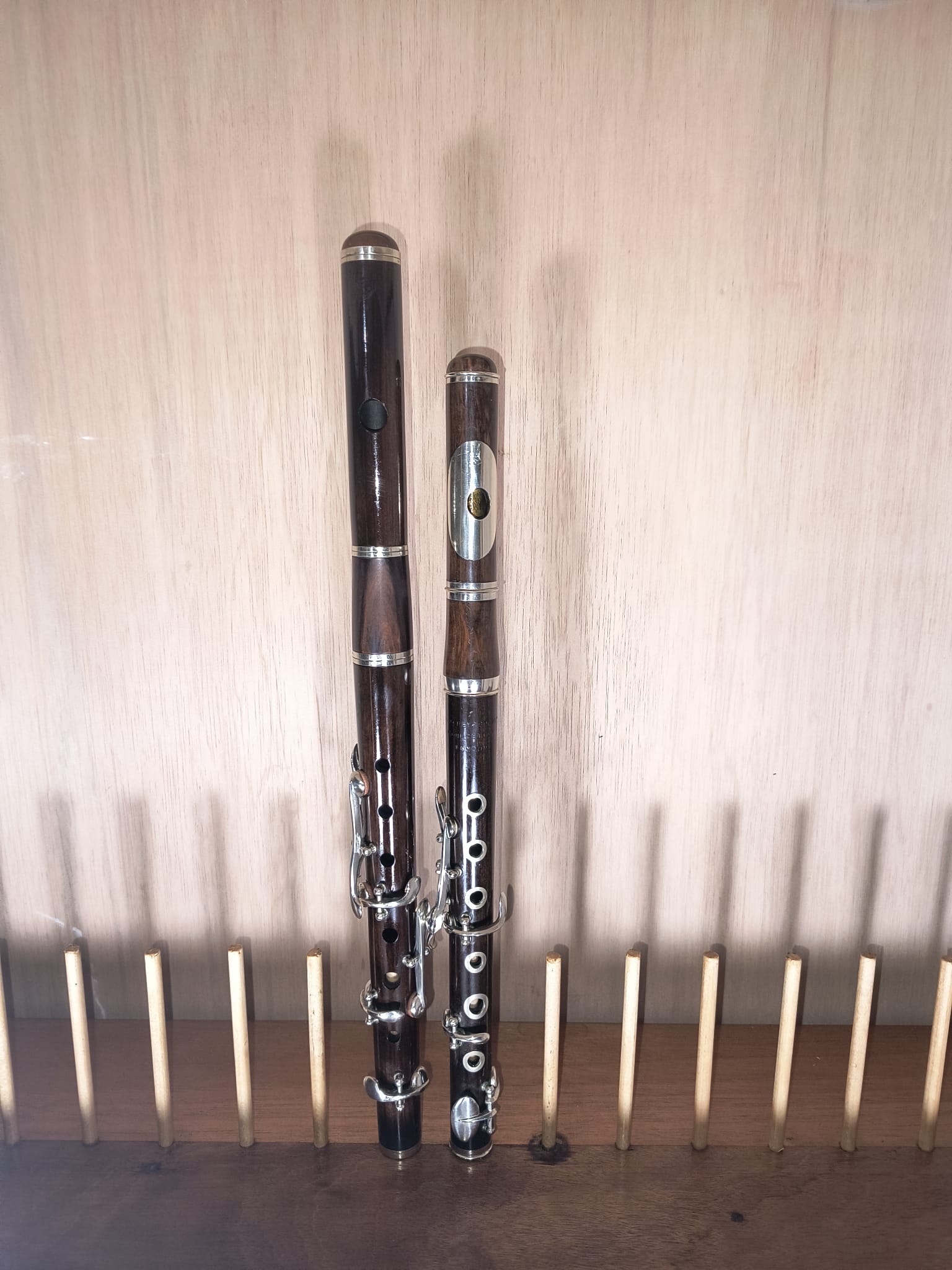 Blackwood marching flutes