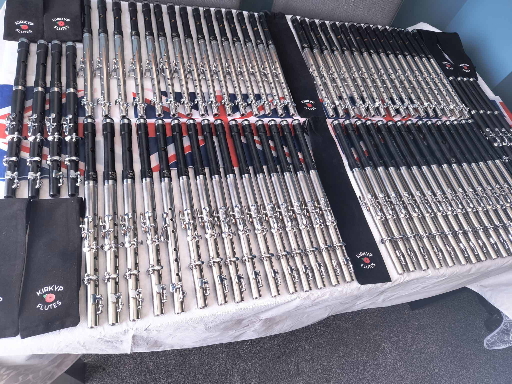 steel marching flutes
